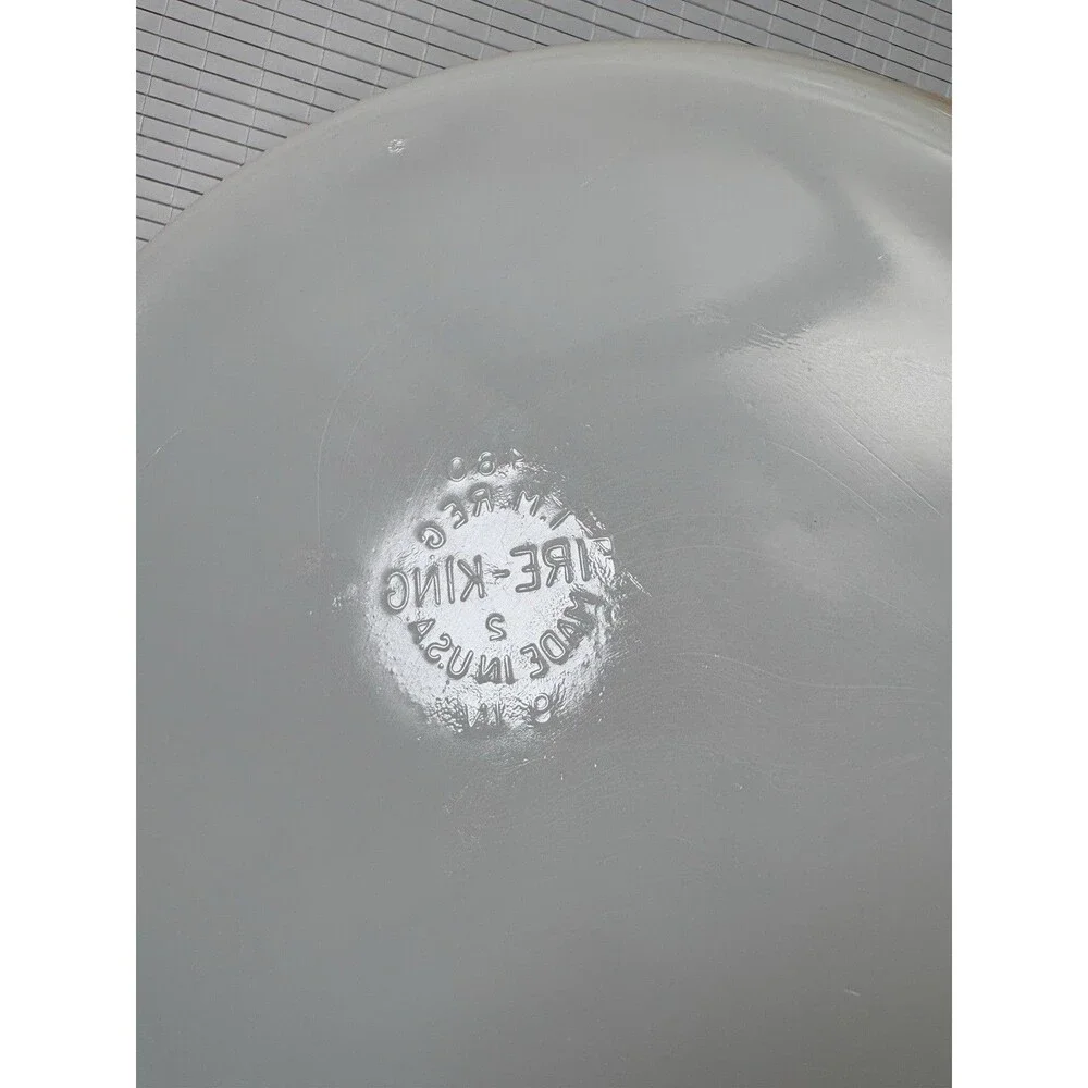 Vtg Fire King 460 Pie Plate Peach Luster 9